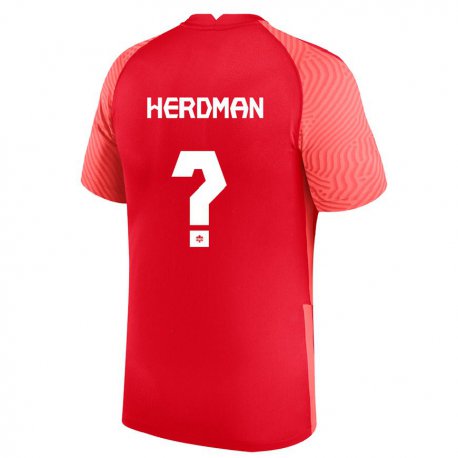 Kandiny Damen Kanadische Jay Herdman #0 Rot Heimtrikot Trikot 22-24 T-shirt