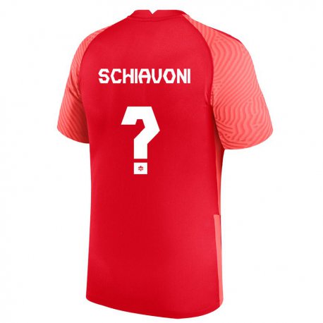 Kandiny Damen Kanadische Matteo Schiavoni #0 Rot Heimtrikot Trikot 22-24 T-shirt