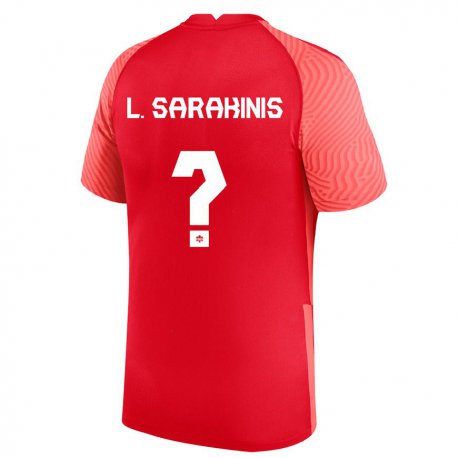 Kandiny Damen Kanadische Lucas Sarakinis #0 Rot Heimtrikot Trikot 22-24 T-shirt