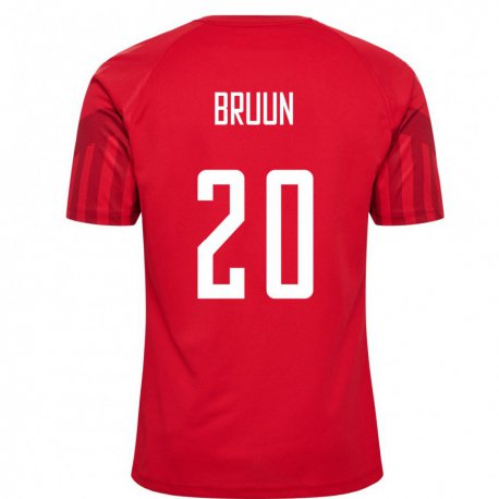 Kandiny Damen Dänische Signe Bruun #20 Rot Heimtrikot Trikot 22-24 T-shirt