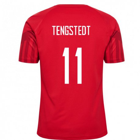 Kandiny Damen Dänische Casper Tengstedt #11 Rot Heimtrikot Trikot 22-24 T-shirt