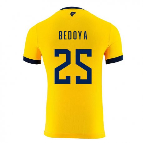 Kandiny Damen Ecuadorianische Jaydah Bedoya #25 Gelb Heimtrikot Trikot 22-24 T-shirt