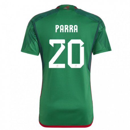 Kandiny Damen Mexikanische Rodrigo Parra #20 Grün Heimtrikot Trikot 22-24 T-shirt