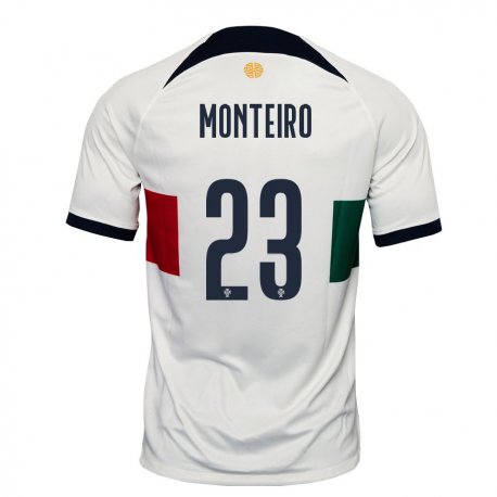Kandiny Damen Portugiesische David Monteiro #23 Weiß Auswärtstrikot Trikot 22-24 T-shirt