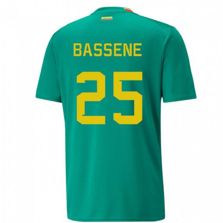Kandiny Damen Senegalesische Pascaline Bassene #25 Grün Auswärtstrikot Trikot 22-24 T-shirt