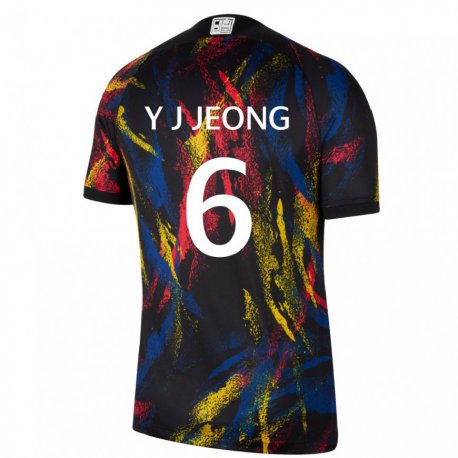Kandiny Damen Südkoreanische Jeong Yu Jin #6 Mehrfarbig Auswärtstrikot Trikot 22-24 T-shirt