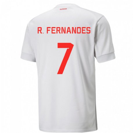 Kandiny Damen Schweizer Ronaldo Dantas Fernandes #7 Weiß Auswärtstrikot Trikot 22-24 T-shirt