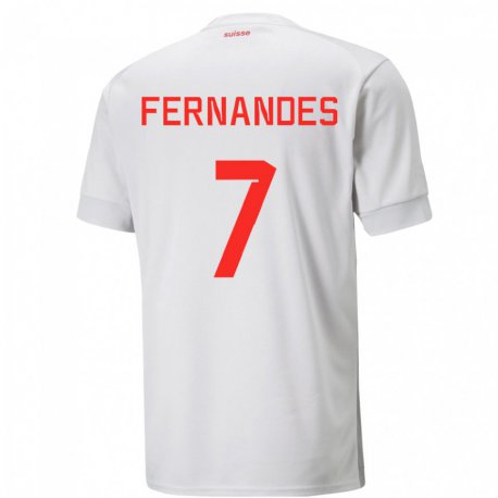 Kandiny Damen Schweizer Ruben Fernandes #7 Weiß Auswärtstrikot Trikot 22-24 T-shirt