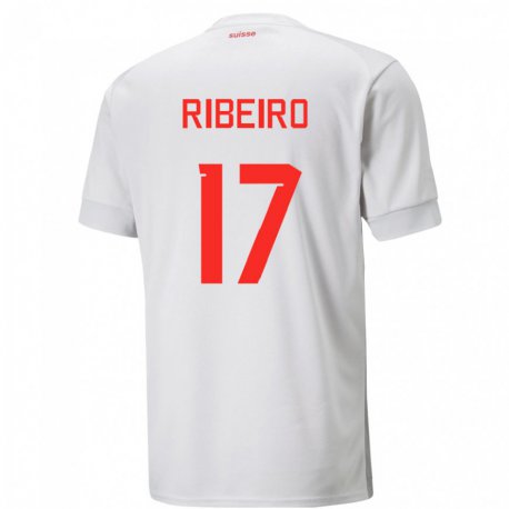 Kandiny Damen Schweizer Joel Ribeiro #17 Weiß Auswärtstrikot Trikot 22-24 T-shirt