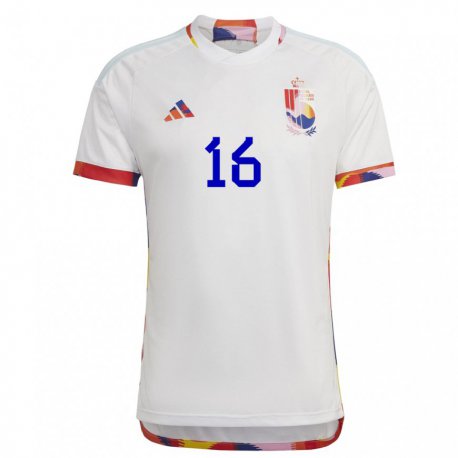 Kandiny Damen Belgische Marie Minnaert #16 Weiß Auswärtstrikot Trikot 22-24 T-shirt