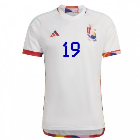 Kandiny Damen Belgische Sari Kees #19 Weiß Auswärtstrikot Trikot 22-24 T-shirt