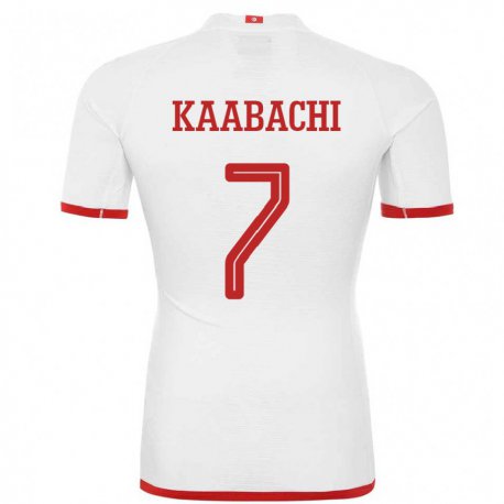 Kandiny Damen Tunesische Ella Kaabachi #7 Weiß Auswärtstrikot Trikot 22-24 T-shirt