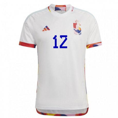 Kandiny Damen Belgische Senne Lammens #12 Weiß Auswärtstrikot Trikot 22-24 T-shirt
