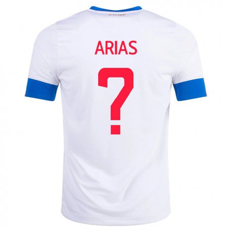 Kandiny Damen Costa-ricanische Jose Arias #0 Weiß Auswärtstrikot Trikot 22-24 T-shirt