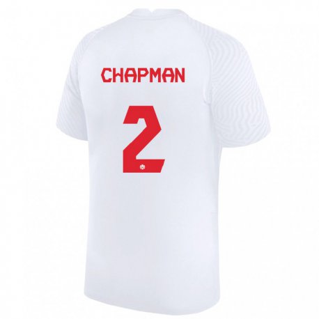 Kandiny Damen Kanadische Allysha Chapman #2 Weiß Auswärtstrikot Trikot 22-24 T-shirt