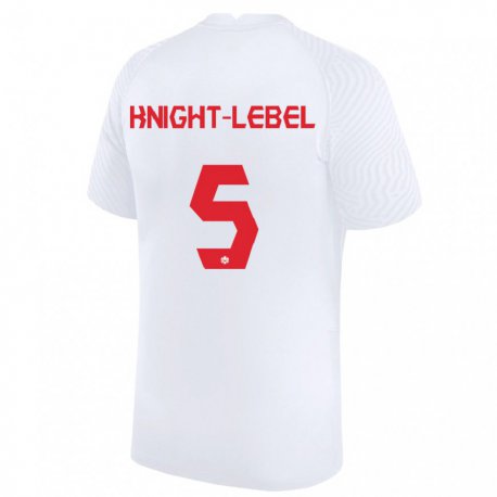 Kandiny Damen Kanadische Jamie Knight Lebel #5 Weiß Auswärtstrikot Trikot 22-24 T-shirt