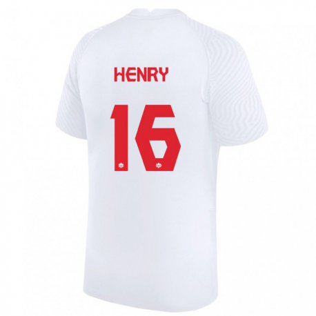 Kandiny Damen Kanadische Mael Henry #16 Weiß Auswärtstrikot Trikot 22-24 T-shirt