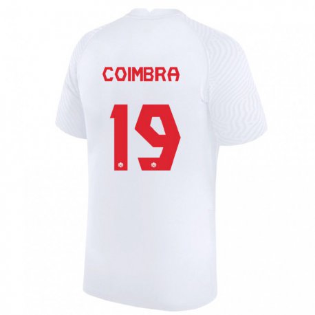 Kandiny Damen Kanadische Tiago Coimbra #19 Weiß Auswärtstrikot Trikot 22-24 T-shirt