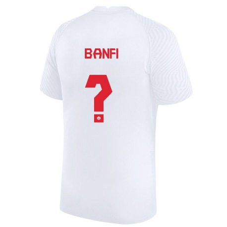 Kandiny Damen Kanadische Samuel Banfi #0 Weiß Auswärtstrikot Trikot 22-24 T-shirt