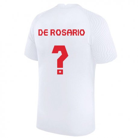Kandiny Damen Kanadische Adisa De Rosario #0 Weiß Auswärtstrikot Trikot 22-24 T-shirt