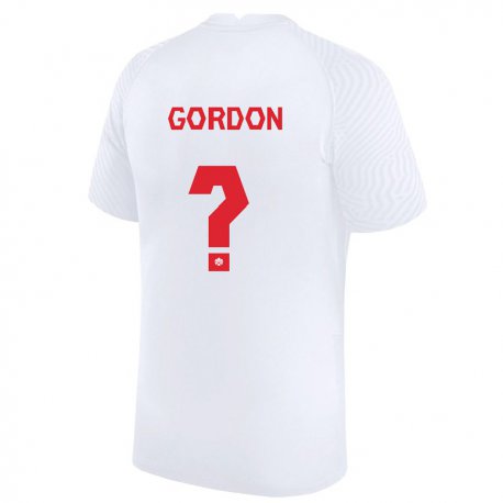 Kandiny Damen Kanadische Joshua Gordon #0 Weiß Auswärtstrikot Trikot 22-24 T-shirt