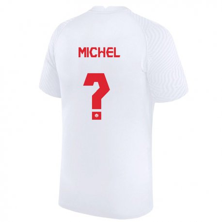 Kandiny Damen Kanadische Dieu Merci Michel #0 Weiß Auswärtstrikot Trikot 22-24 T-shirt