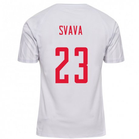 Kandiny Damen Dänische Sofie Svava #23 Weiß Auswärtstrikot Trikot 22-24 T-shirt