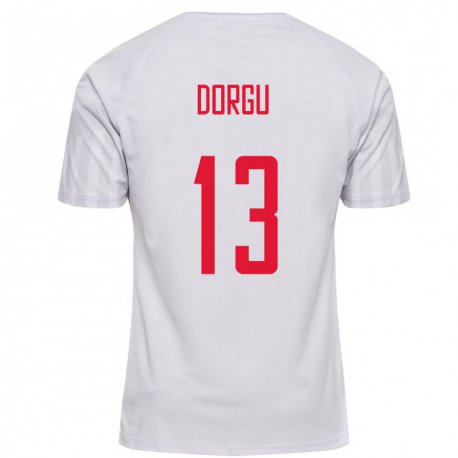Kandiny Damen Dänische Patrick Dorgu #13 Weiß Auswärtstrikot Trikot 22-24 T-shirt