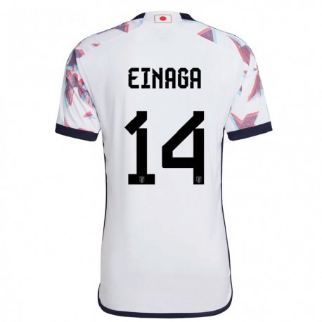 Kandiny Damen Japanische Takatora Einaga #14 Weiß Auswärtstrikot Trikot 22-24 T-shirt