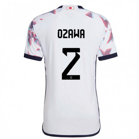 Kandiny Damen Japanische Haruki Ozawa #2 Weiß Auswärtstrikot Trikot 22-24 T-shirt
