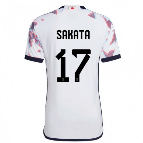 Kandiny Damen Japanische Reiya Sakata #17 Weiß Auswärtstrikot Trikot 22-24 T-shirt