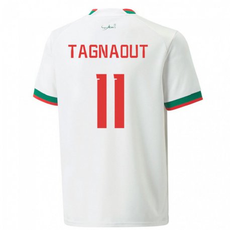 Kandiny Damen Marokkanische Fatima Tagnaout #11 Weiß Auswärtstrikot Trikot 22-24 T-shirt