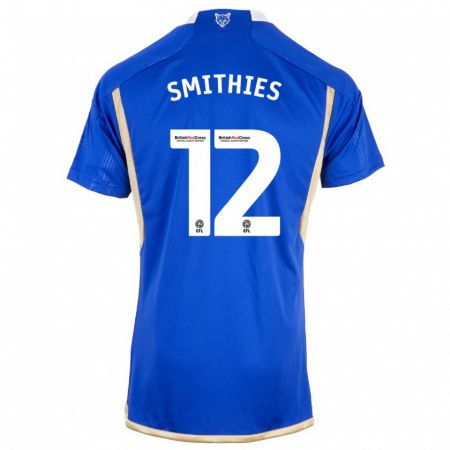 Kandiny Kinder Alex Smithies #12 Blau Heimtrikot Trikot 2023/24 T-Shirt