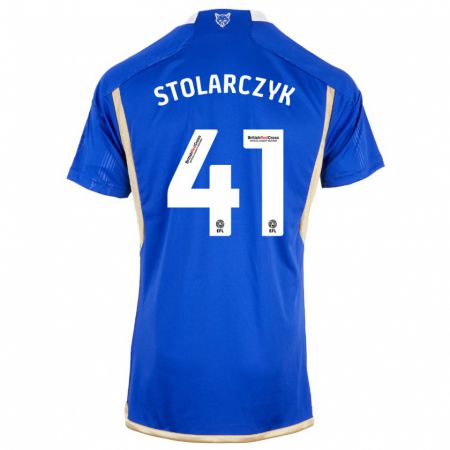 Kandiny Kinder Jakub Stolarczyk #41 Blau Heimtrikot Trikot 2023/24 T-Shirt