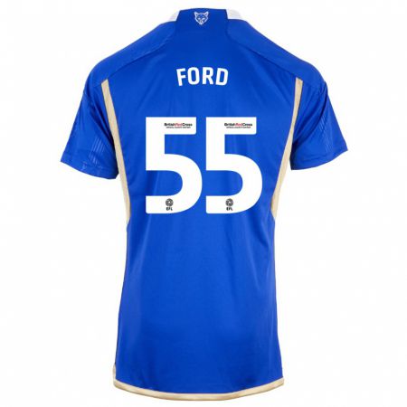 Kandiny Kinder Harvey Godsmark-Ford #55 Blau Heimtrikot Trikot 2023/24 T-Shirt