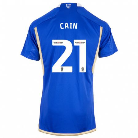 Kandiny Kinder Hannah Cain #21 Blau Heimtrikot Trikot 2023/24 T-Shirt
