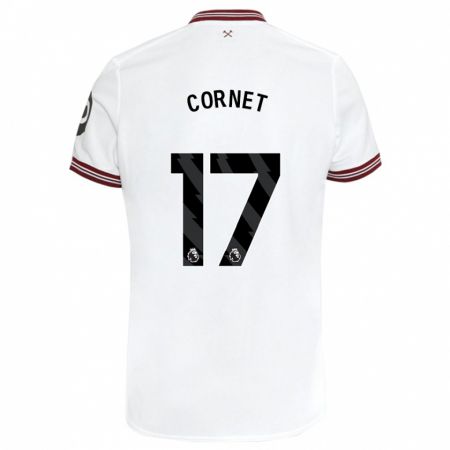 Kandiny Kinder Maxwel Cornet #17 Weiß Auswärtstrikot Trikot 2023/24 T-Shirt