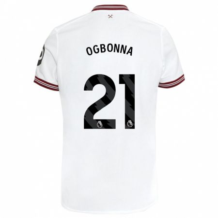Kandiny Kinder Angelo Ogbonna #21 Weiß Auswärtstrikot Trikot 2023/24 T-Shirt