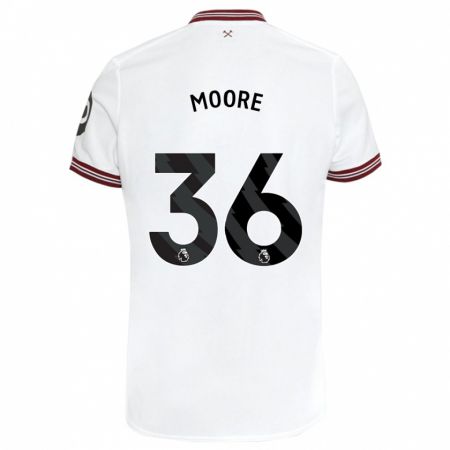 Kandiny Kinder Sean Moore #36 Weiß Auswärtstrikot Trikot 2023/24 T-Shirt