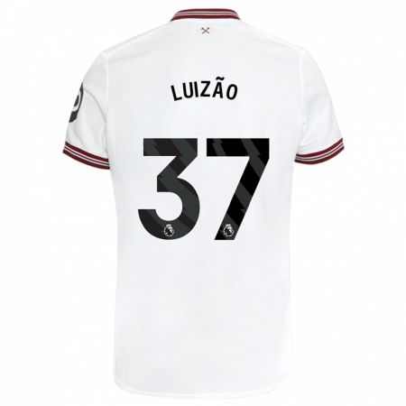 Kandiny Kinder Luizão #37 Weiß Auswärtstrikot Trikot 2023/24 T-Shirt