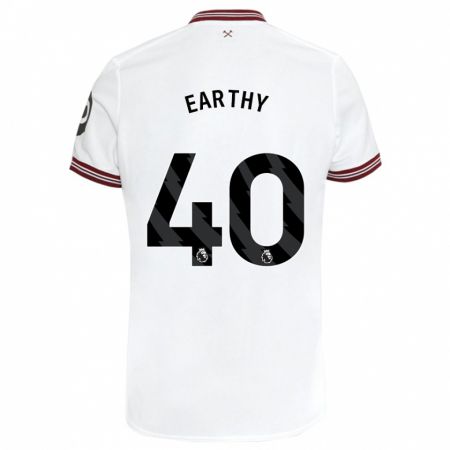 Kandiny Kinder George Earthy #40 Weiß Auswärtstrikot Trikot 2023/24 T-Shirt