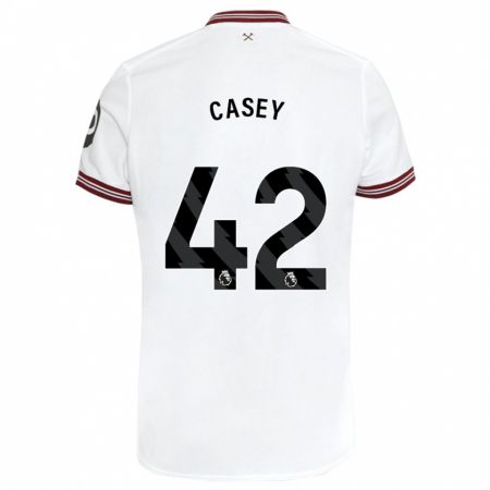 Kandiny Kinder Kaelan Casey #42 Weiß Auswärtstrikot Trikot 2023/24 T-Shirt