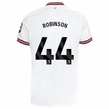 Kandiny Kinder Junior Robinson #44 Weiß Auswärtstrikot Trikot 2023/24 T-Shirt