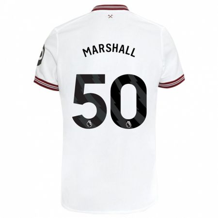 Kandiny Kinder Callum Marshall #50 Weiß Auswärtstrikot Trikot 2023/24 T-Shirt