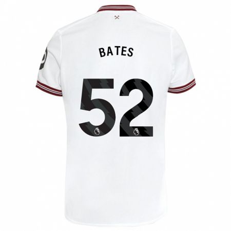 Kandiny Kinder Billy Bates #52 Weiß Auswärtstrikot Trikot 2023/24 T-Shirt