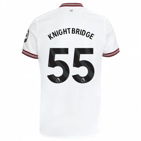 Kandiny Kinder Jacob Knightbridge #55 Weiß Auswärtstrikot Trikot 2023/24 T-Shirt