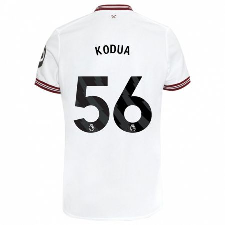 Kandiny Kinder Gideon Kodua #56 Weiß Auswärtstrikot Trikot 2023/24 T-Shirt