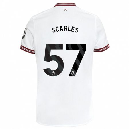 Kandiny Kinder Oliver Scarles #57 Weiß Auswärtstrikot Trikot 2023/24 T-Shirt