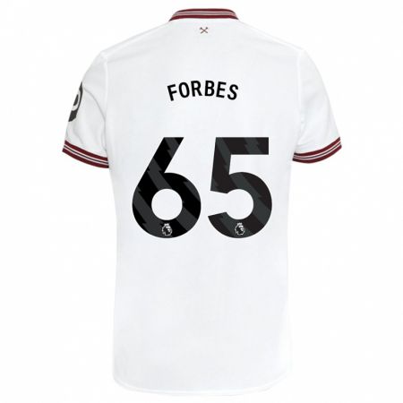 Kandiny Kinder Michael Forbes #65 Weiß Auswärtstrikot Trikot 2023/24 T-Shirt