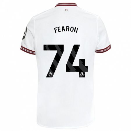 Kandiny Kinder Preston Fearon #74 Weiß Auswärtstrikot Trikot 2023/24 T-Shirt